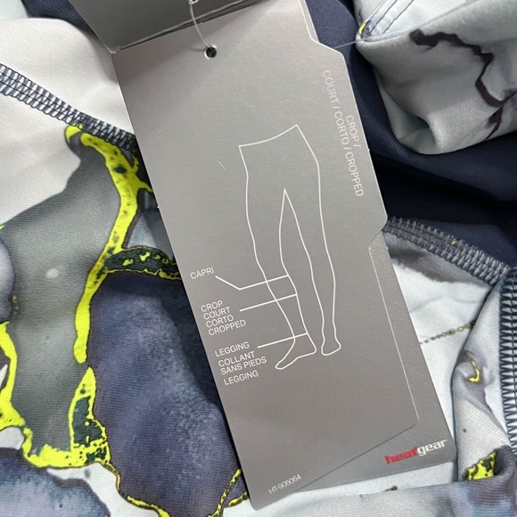 Under Armour Women HeatGear Training Crop Tight 1320551-497 Blue Ink NWT Size XL - Picture 6 of 12